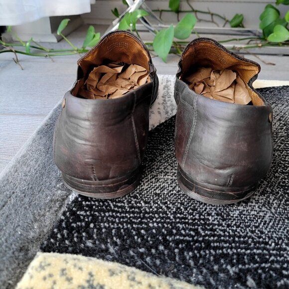 Brand Q Handmade Luxury Italian Brown Leather Almond Toe Moccasins main image 4